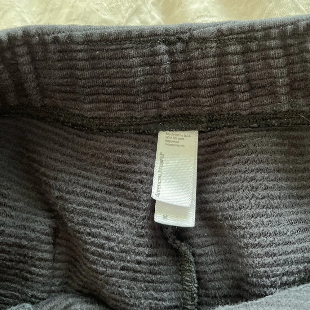 American Apparel Charcoal Ribbed Pants - Picture 6 of 9